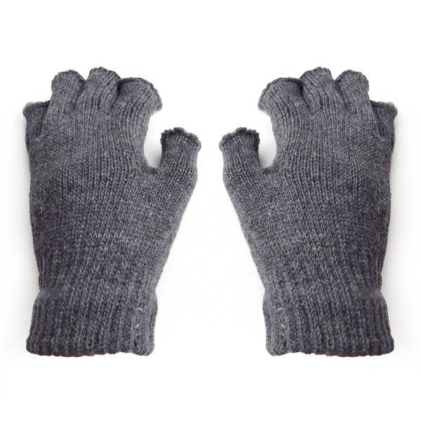 Sonia Originelli Strickhandschuhe Fingerhandschuhe Strick Halbfinger Einfarbig Winter