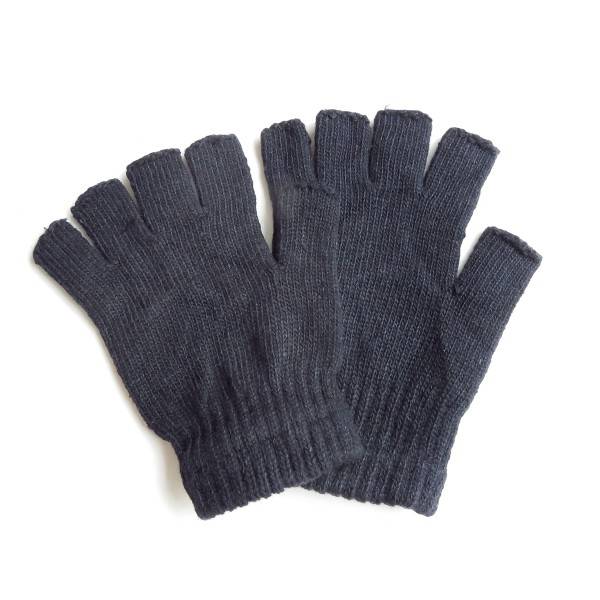Sonia Originelli Strickhandschuhe Fingerhandschuhe Strick Halbfinger Einfarbig Winter