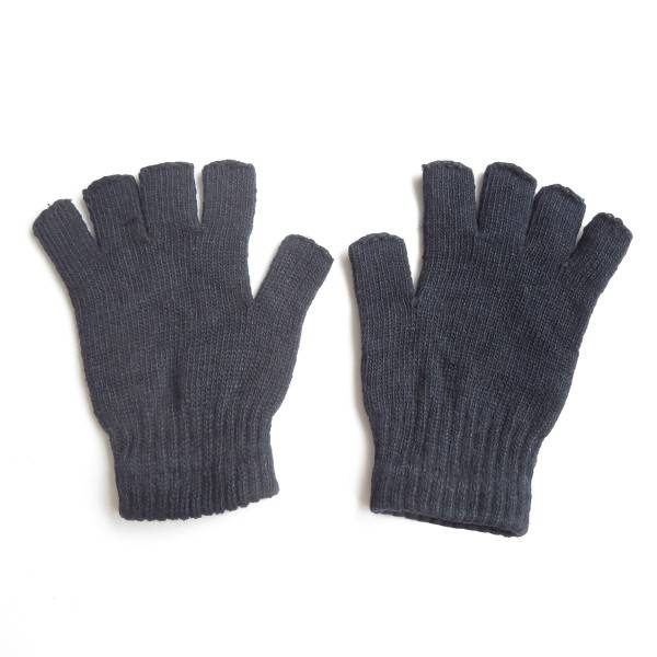 Sonia Originelli Strickhandschuhe Fingerhandschuhe Strick Halbfinger Einfarbig Winter