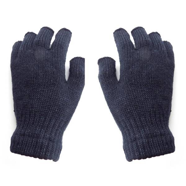 Sonia Originelli Strickhandschuhe Fingerhandschuhe Strick Halbfinger Einfarbig Winter