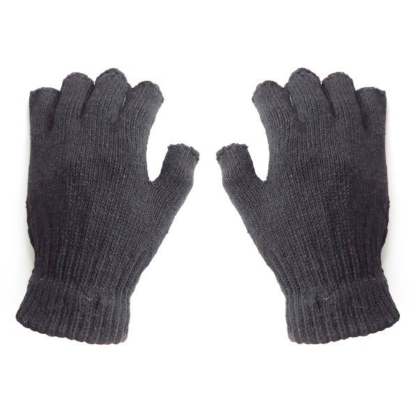 Sonia Originelli Strickhandschuhe Fingerhandschuhe Strick Halbfinger Einfarbig Winter