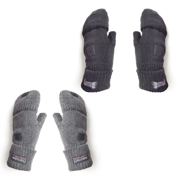 Sonia Originelli Strickhandschuhe Kappe Halbfinger Fäustel Wolle Fleece