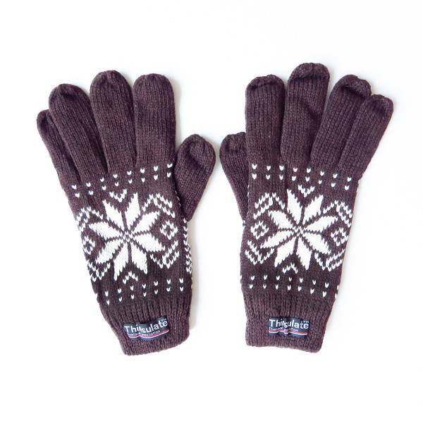 Sonia Originelli Strickhandschuhe Schnee Winter Finger Fleece Schneeflocke Unisex