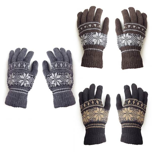 Sonia Originelli Strickhandschuhe Stern Muster Norweger Winter Schneeflocken Unisex