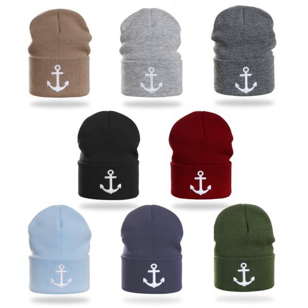 Sonia Originelli Strickmütze "Anker" Bestickt Maritim