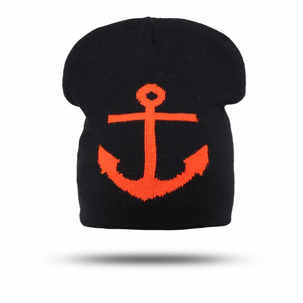 Sonia Originelli Strickmütze Beanie mit neon Design Pirat Anker Herz