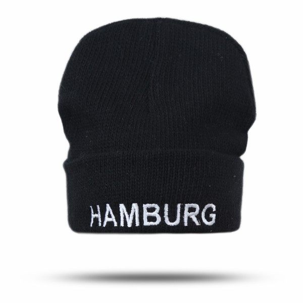 Sonia Originelli Strickmütze "Hamburg Heavy" Wolle Fleecefütterung bestickt unisex