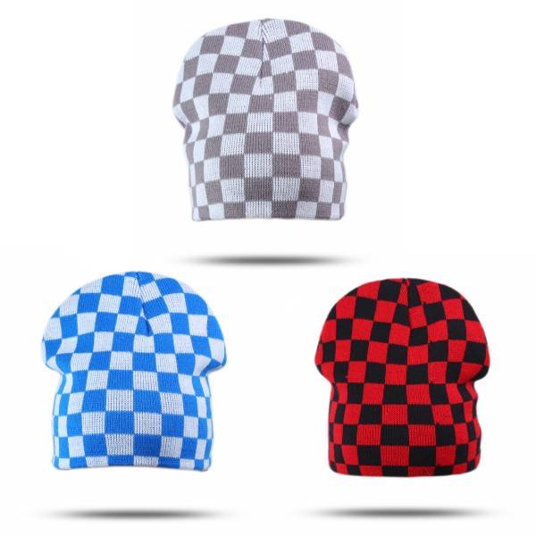 Sonia Originelli Strickmütze Klassik Karodesign Kariert Check Unisex