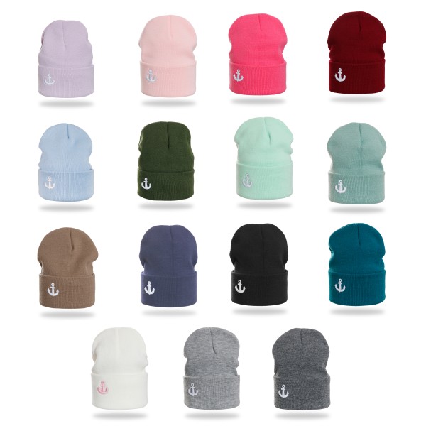 Sonia Originelli Strickmütze "Mini Anker" Bestickt Maritim