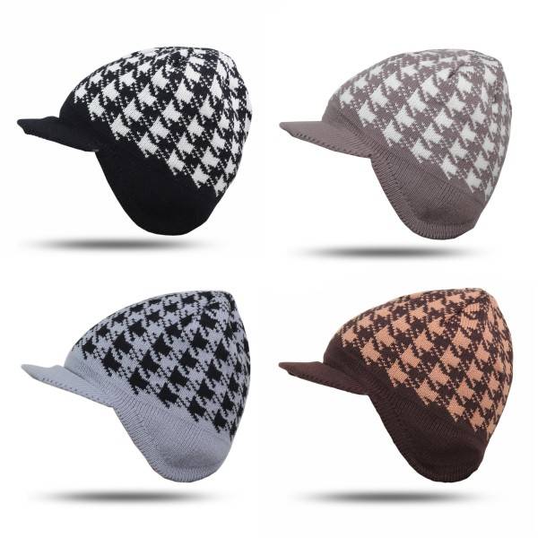 Sonia Originelli Strickmütze Mit Schirm Gemustert Unisex