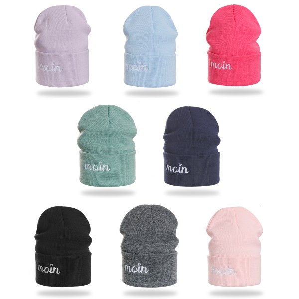 Sonia Originelli Strickmütze "Moin" Herz Bestickt Maritim