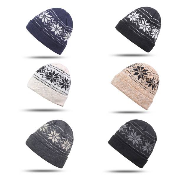 Sonia Originelli Strickmütze Wolle Fleecefütterung Norwegermuster Unisex