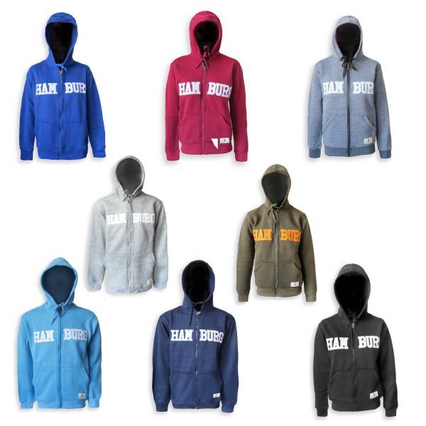 Sonia Originelli Sweatjacke "Hamburg" Damen Unifarben Hoodie Bestickt