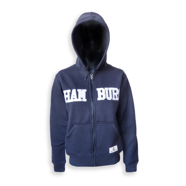 Sonia Originelli Sweatjacke "Hamburg" Damen unifarben Hoodie bestickt