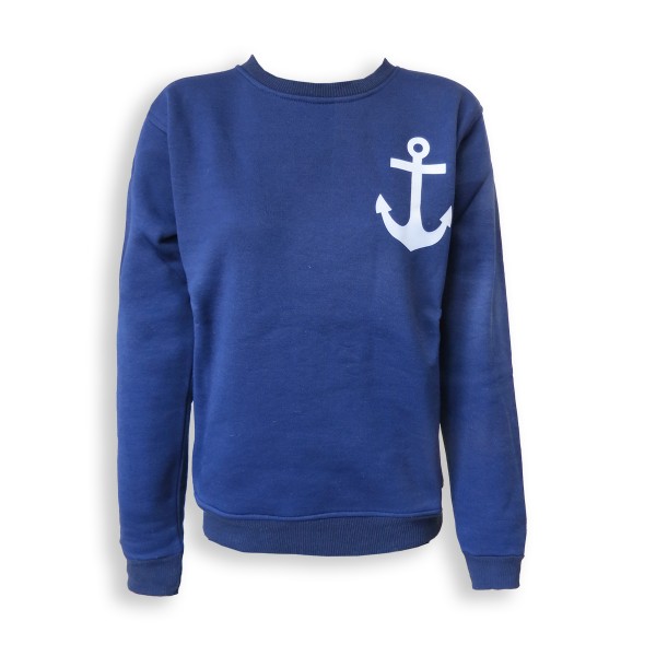 Sonia Originelli Sweatshirt "Anker" Maritim Druck Damen Unifarben Pullover