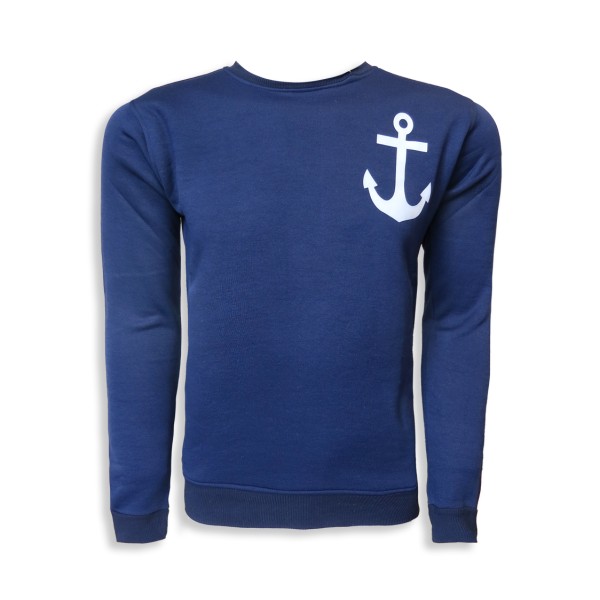 Sonia Originelli Sweatshirt "Anker" Maritim Druck Herren Unifarben Pullover