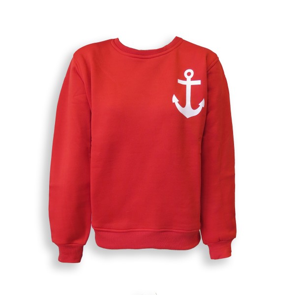 Sonia Originelli Sweatshirt "Meerweh" Anker Maritim Druck Damen Unifarben Pullover