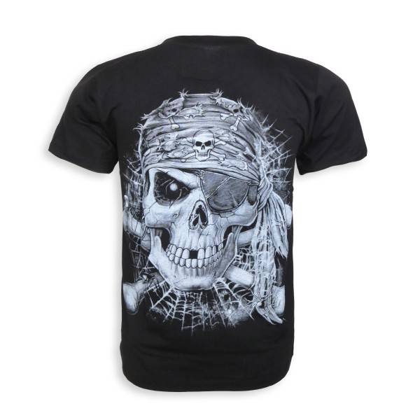 Sonia Originelli T-Shirt Totenkopf Monster Doppelseitig Bedruckt