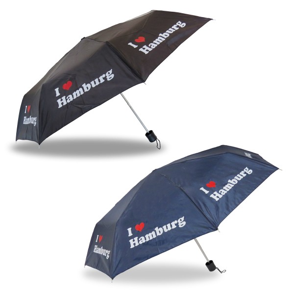Sonia Originelli Taschenschirm "I Love Hamburg" Regenschirm Schutz Stadt