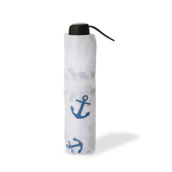 Sonia Originelli Taschenschirm "Mini Anker" Premium Regenschutz Maritim
