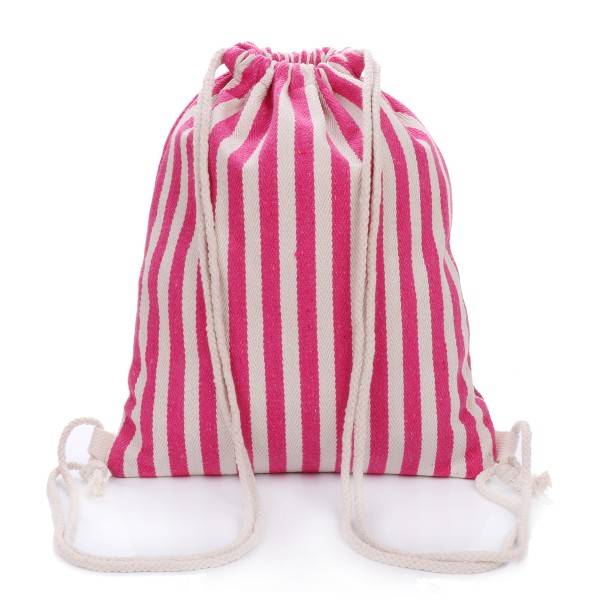 Sonia Originelli Turnbeutel Maritim Gestreift Ankerdruck Bastapplikation Innentasche