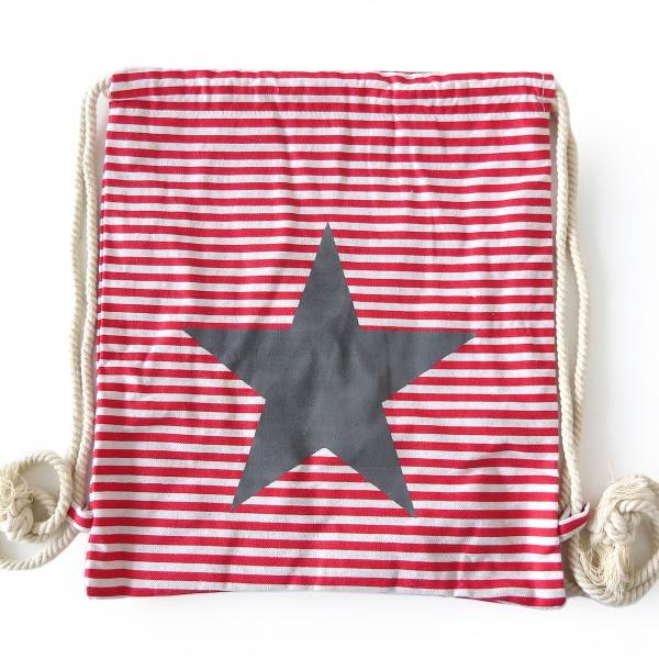 Sonia Originelli Turnbeutel Stern Maritim Gestreift Strand Beach Rucksack