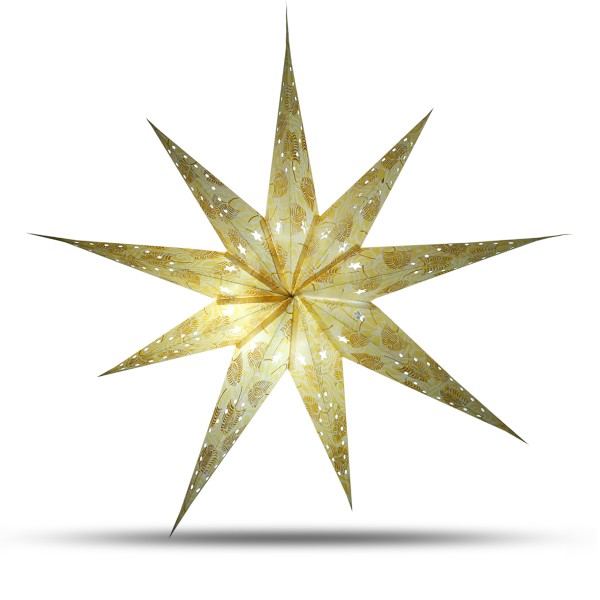 Sonia Originelli Weihnachtsstern 9-Zack Papier-Stern Weihnachtsdeko