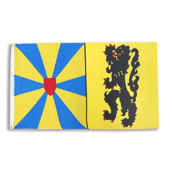 Sonia Originelli Westflandern Fahne Flagge 90 x 150 cm Fanartikel Hissfahne Ösen WM EM