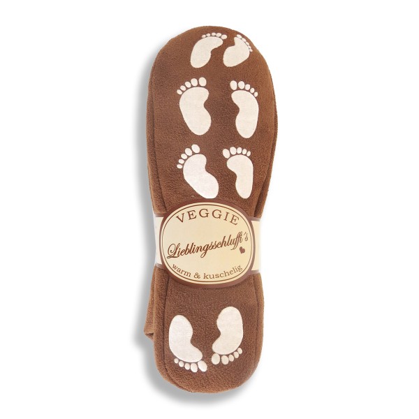 Sonia Originelli Wildlederhausschuh ABS Stopper Veggie Lederoptik Braun