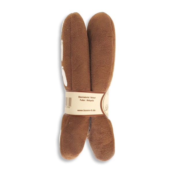 Sonia Originelli Wildlederhausschuh ABS Stopper Veggie Lederoptik Braun