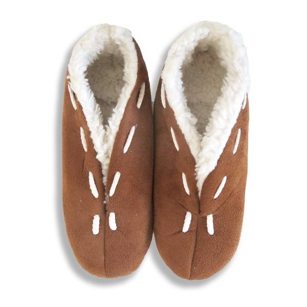 Sonia Originelli Wildlederhausschuh ABS Stopper Veggie Lederoptik Braun