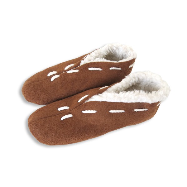 Sonia Originelli Wildlederhausschuh ABS Stopper Veggie Lederoptik braun