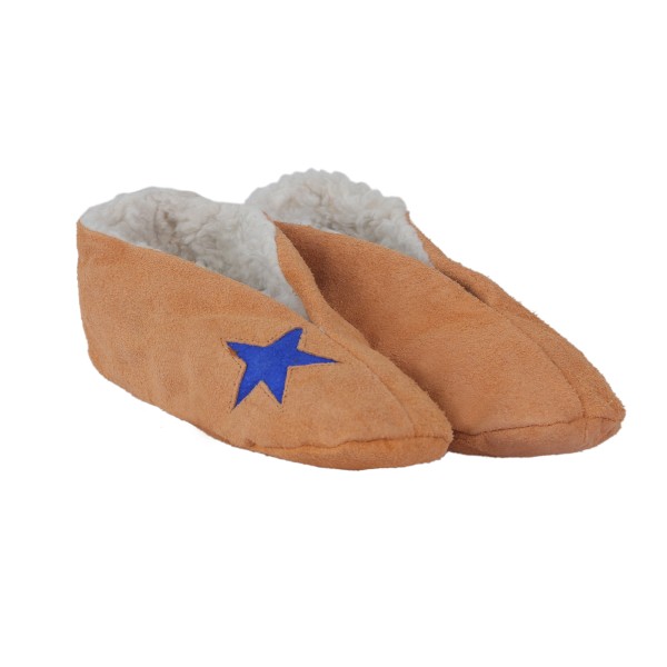 Sonia Originelli Wildlederhausschuh "Stern" Echt Leder Kuschelfell Puschen Schluffis