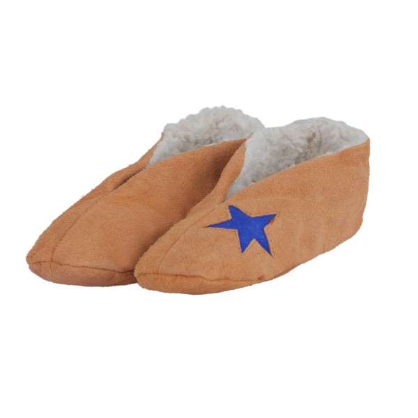 Sonia Originelli Wildlederhausschuh "Stern" Echt Leder Kuschelfell Puschen Schluffis