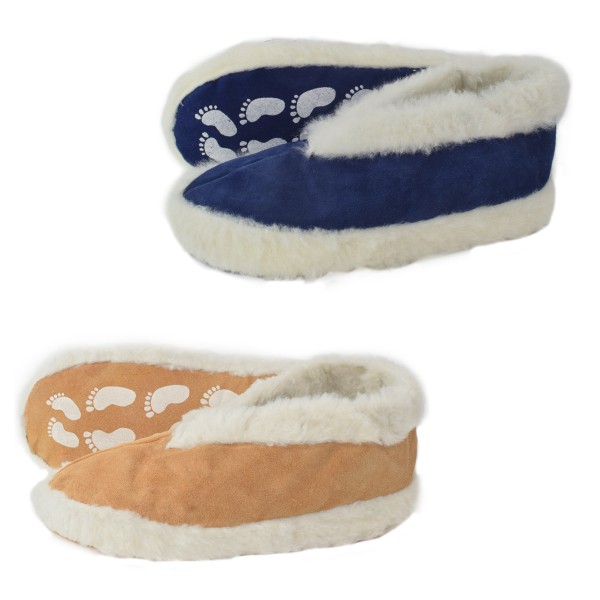 Sonia Originelli Wildlederhausschuh Wildleder Webpelzfutter Anti Rutsch Sohle