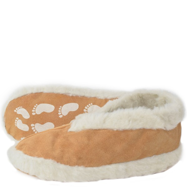 Sonia Originelli Wildlederhausschuh Wildleder Webpelzfutter Anti Rutsch Sohle