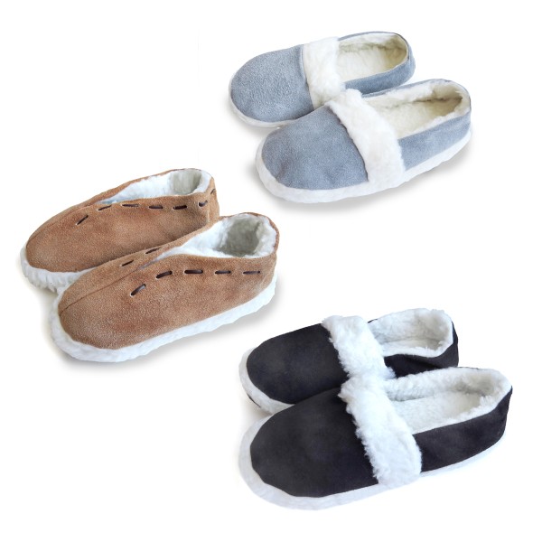 Sonia Originelli Wildlederhausschuh Wildleder Webpelzfutter Kuschelig