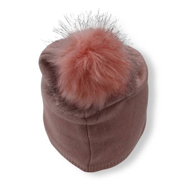 Sonia Originelli Winter Beanie Mütze Mit Glitzerfasern Und Kunstfell Bommel