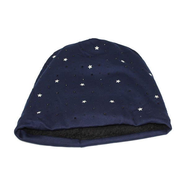 Sonia Originelli Winter Beanie Mütze "Strass Sternchen" Teddyfell Futter