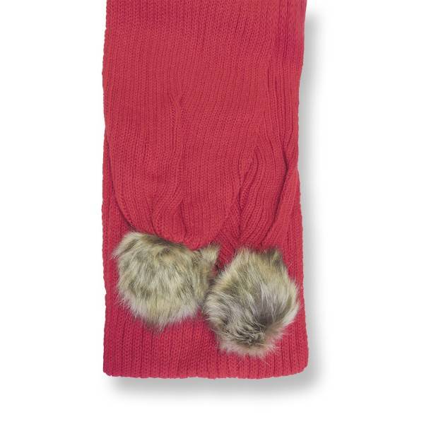 Sonia Originelli Winterschal Bommel Abnehmbar Kunstfell Strickschal Kuschelig Weich Und Warm