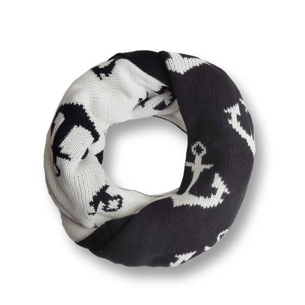 Sonia Originelli Winterschal Loop Schlauch Anker Maritim Strickschal Rundschal Wendbar