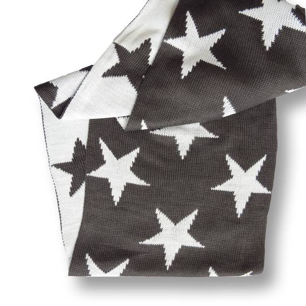 Sonia Originelli Winterschal Loop Schlauch Sterne Strickschal Rundschal Wendbar