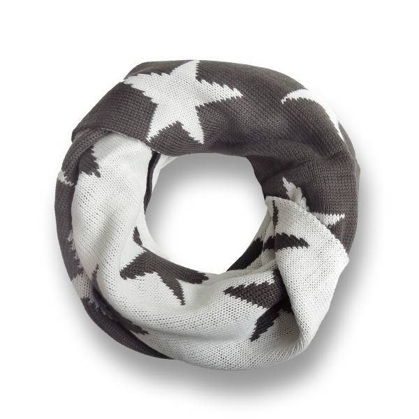 Sonia Originelli Winterschal Loop Schlauch Sterne Strickschal Rundschal Wendbar