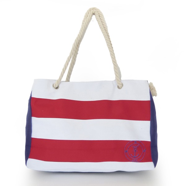 Sonia Originelli XL Shopper Strandtasche Blockstreifen Ankerlogo Seilkordeln