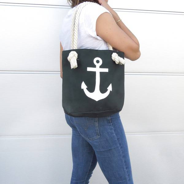 Sonia Originelli XS Shopper "Anker Patch" Kleine Tasche Maritim