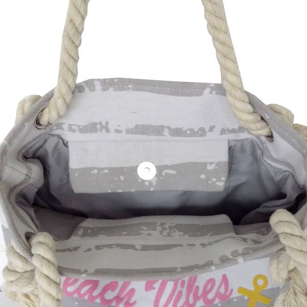 Sonia Originelli XS Shopper "Beach Vibes" Maritim Streifen Anker Vintage Tasche