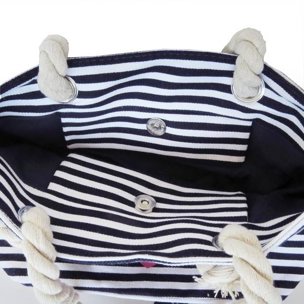 Sonia Originelli XS Shopper Maritim Gestreift Ankerprint Seilkordel