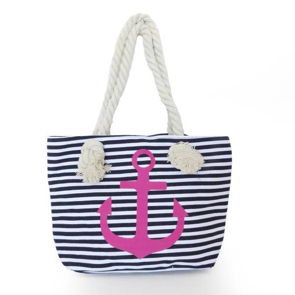 Sonia Originelli XS Shopper Maritim Gestreift Ankerprint Seilkordel