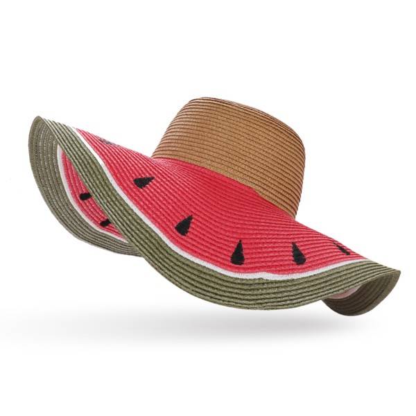 Sonia Originelli XXL Strohhut "Melone" Frucht Damen Sommerhut Strand