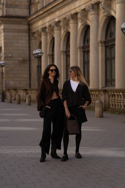 Sosue Antonia Short Cardigan Dark Brown